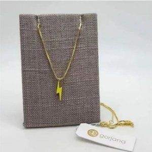 Gorjana Gold Enamel Prism Lightning Bolt Necklace